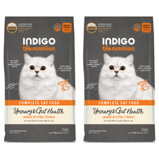 INDIGO 전연령 고양이 바이오뉴트리션 면역앤 기능성 사료, 유리너리+장건강, 2kg, 2개