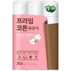 Hello Prime Cotton3層捲筒衛生紙 30m, 30捲, 1袋