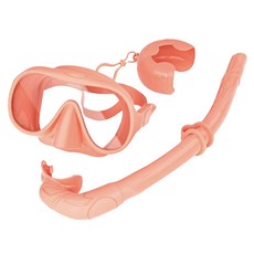 柔軟滾動浮潛面罩套裝, 珊瑚粉