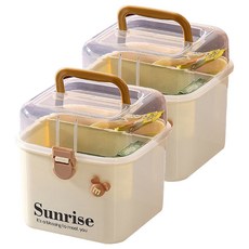 Felis J 現代風格急救箱收納盒 透明蓋 S, 2個