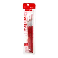 筆樂 圓頭尼龍畫筆5件組 PG555, 0 + 2 + 4 + 6 + 8, 1組