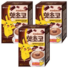 담터 포켓몬 핫초코 피카츄의 오리지널 40p, 20g, 40개입, 3개
