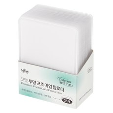 코멧 투명 프리미엄 보호필름이 있는 탑로더 대용량팩 25p, 1개