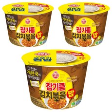 오뚜기 컵밥 참기름김치볶음밥+계란국, 264g, 3개