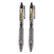 MUJI 無印良品 透明管原子筆 0.7mm, 黑色, 2支