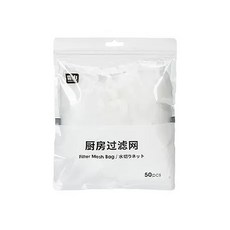 霜山廚房過濾網50枚入12*15cm 袋裝 白色 小貨, 1入, 1包