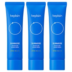 [비건뷰티] 비플레인 선뮤즈 모이스처 선크림 SPF50+ PA++++, 50ml, 3개