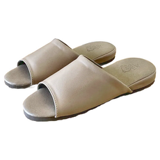 極致風格 厚跟紓壓皮質室內拖鞋 XL(28cm), 台灣製造, 可可咖, 1雙