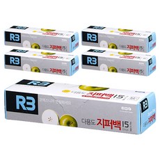 코멕스 R3 지퍼백 다용도 소, 15개, 5개
