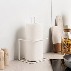 HANSSEM 站立式廚房紙巾架, 白色, 1入