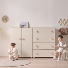마마룸 아이든 속깊은 1600 옷장 서랍장 세트 원목발 포함 고객직접설치, 내추럴콤비