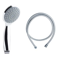 SAMWON COBRA ABC蓮蓬頭+金屬淋浴軟管 1.5m組, 鍍鉻(蓮蓬頭)+銀色(軟管), 1組
