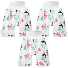 日本 竹纖維隔尿褲/隔尿裙 森林小鹿褲 Set, L號, 3組