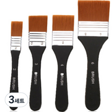 O-ON 壓克力水彩油畫顏料尼龍畫筆4件組, 3套, 2號, 3號, 4號, 6號