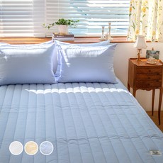 yesbedding 韓國製造 高密度 Supima莫代爾棉 100支 柔軟床墊, 藍色