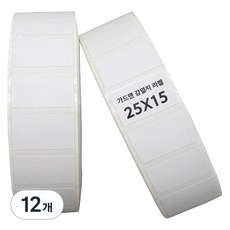 가드맨 감열지 롤라벨 3000p, 12개