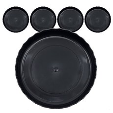 GBB 彩色迷你花盆托盤 5入, 黑色