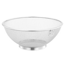 德利生活 圓形不鏽鋼瀝水籃，瀝水留物，適用瀝水/洗米/清洗，三種尺寸可選, 直徑24 x 10cm, 1個