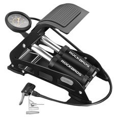 ROCKBROS 自行充高壓充氣筒 FP4310S, 黑色, 1入