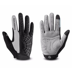 ROCKBROS 蜘蛛網印花腳踏車手套 S109-1, 灰色, 1個