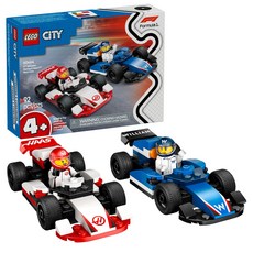樂高 LEGO 60464 City-F1 套裝 92片 4歲以上兒童玩具, F1 威廉斯車隊和 Haas F1 賽車 4, 1盒