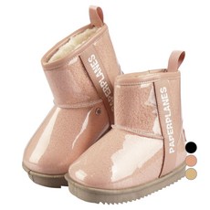 紙飛機兒童兒童防水 Ugg 皮草靴女童男童兒童冬季皮草踝鞋