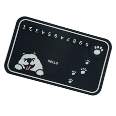 데일리조이 사모에드 자동차 논슬립 패드 주차번호판, 블랙, 1개