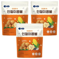 베베쿡 한입에 쏙 인절미 콩볼, 인절미맛, 25g, 3개