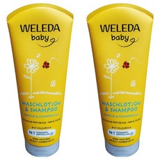 WELEDA 薇蕾德 金盞花寶貝洗髮沐浴乳 200ml, 2條