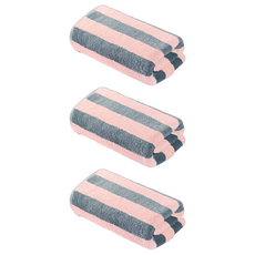 FANCY LIFE 珊瑚絨毛巾, 藍粉條紋, 3條