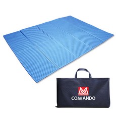 COMMANDO 高密度泡沫壓花 2 層野營墊 + 包套組, 藍色