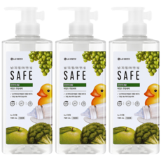 [비건라이프] 세이프 천연미네랄 마일드, 720ml, 3개