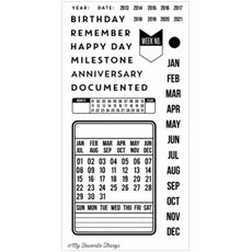 마이페이보릿띵스 클리어 스탬프 LLD Journal It Pocket Calendar, 1개, 혼합 색상