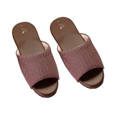 XUZU 舒筑 漫遊生活室內皮拖鞋, 橡膠防滑大底, 靜音防滑, 親膚柔軟, 台灣製造, M, 紅色, 1雙