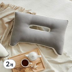 조은자리 목이 편하고 귀눌림 없는 홀릭 경추베개, 그레이, 2개