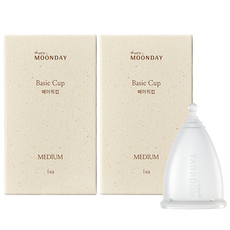 해피문데이 베이직 생리컵, 중형, 1개입, 2개