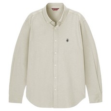 BEVERLY HILLS POLO CLUB 比佛利保羅 男士經典牛津布鈕扣刺繡標誌長袖襯衫 CPH3S01