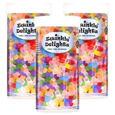 퀄리티스프링클 레인보우 스파클링 슈가, 80g, 3개