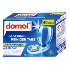 domol黃金心12效合1碗盤洗碗機清潔錠40顆, 840g, 1盒