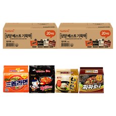 SAMYANG 三養 三養拉麵 原味 120g 5入+火辣雞肉風味鐵板炒麵 140g 5入+炸醬麵 140g 5入+長崎海鮮風味拉麵 115g 5入, 2組