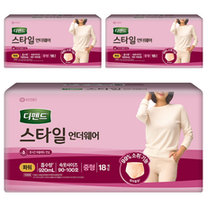 Depend 利清爽 女性用時尚內褲型強力成人紙尿褲, 中型, 18入, 3個