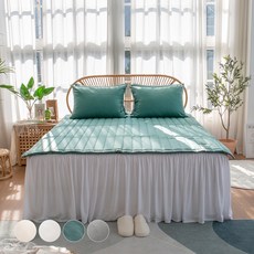 Yesbedding 韓國產純優質有機棉床墊, 綠色