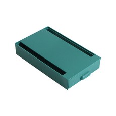 e.dot 黏貼式抽屜收納盒 大號 桌面下收納 收納架, 綠色, 1個