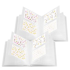 凝膠美甲DIY極光貼紙書, 2個, 單一顏色