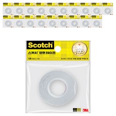 스카치 양면테이프 138 12mm x 10m, 투명, 20개