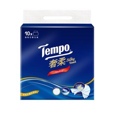 Tempo 奢柔抽取式衛生紙 4層 無香 80張, 10包, 1袋
