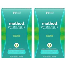 method 香氛柔軟烘衣片, 海藍鼠尾草, 80片, 2盒