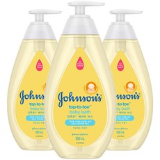 Johnson's 嬌生 嬰兒 洗髮沐浴露, 500ml, 3個