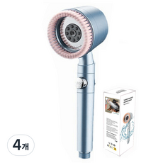 윈프라이스 5단 브러쉬 필터 샤워기, 4개, 블루