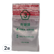 OJ 歐健膠品 PE夾鏈袋 透明紅線款, 10 x 7cm, 500個, 2袋